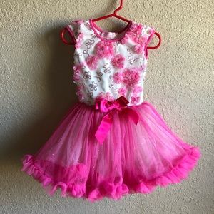 Popatu Toddler Girls Pink Party Dress 👗